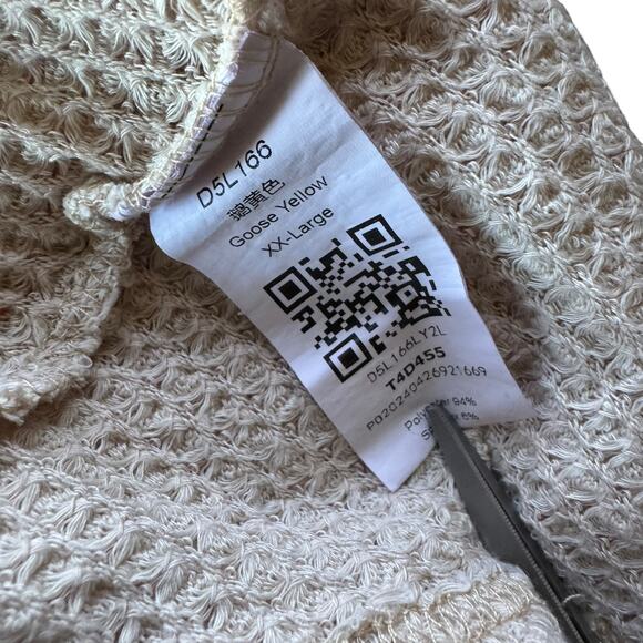 XXL Waffle Knit Cardigan Sweater Batwing Yellow - Picture 6 of 6